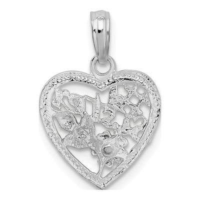 Sterling Silver Sister Heart Number 1 Pendant – view 5