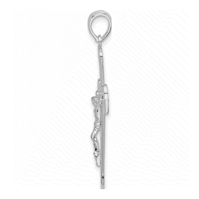 Sterling Silver Budded Crucifix Pendant – view 3