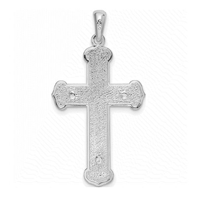 Sterling Silver Budded Crucifix Pendant – view 5