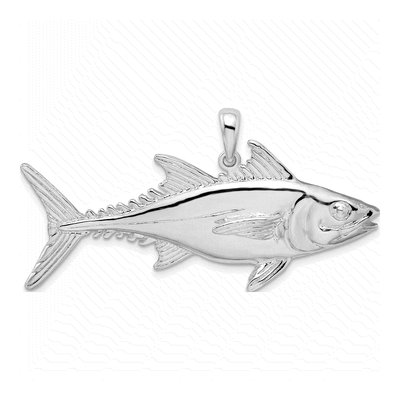 Sterling Silver Skipjack Tuna Fish Pendant