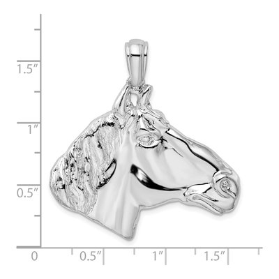 Sterling Silver Large Horse Head Pendant – view 4
