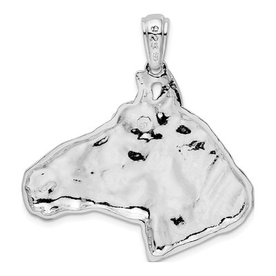 Sterling Silver Large Horse Head Pendant – view 5