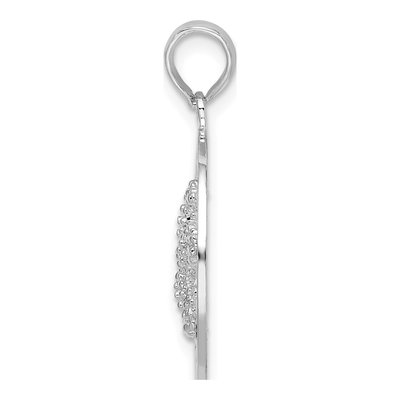 Sterling Silver Port Aransas Circle Starfish Pendant – view 3