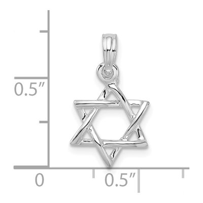 Sterling Silver Star of David Pendant – view 4