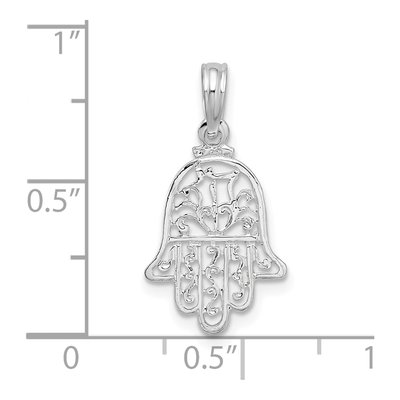 Sterling Silver Cut-Out Hamsa Pendant – view 4