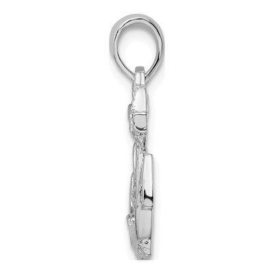 Sterling Silver Anchor Rope Pendant – view 3