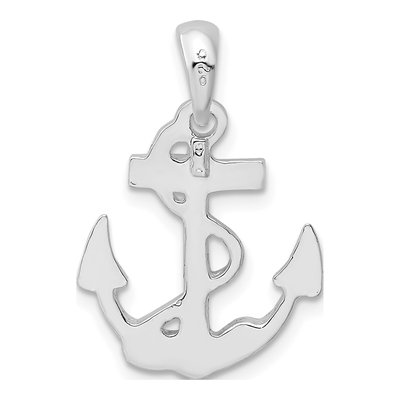 Sterling Silver Anchor Rope Pendant – view 5
