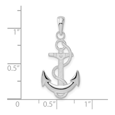 Sterling Silver Anchor Pendant – view 4