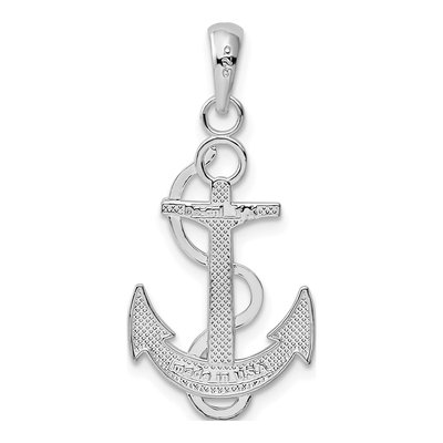 Sterling Silver Anchor Pendant – view 5