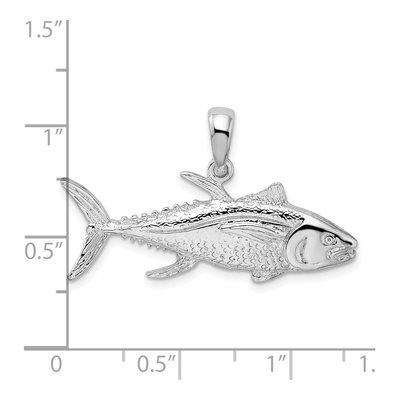 Sterling Silver Yellowfin Tuna Fish Pendant – view 4