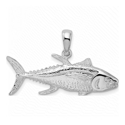 Sterling Silver Yellowfin Tuna Fish Pendant