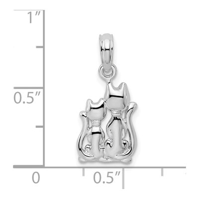 Sterling Silver Cats Pendant – view 4