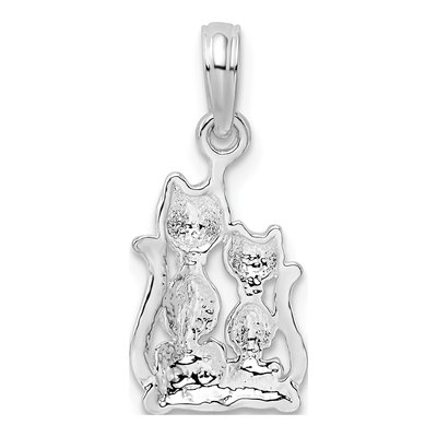 Sterling Silver Cats Pendant – view 5