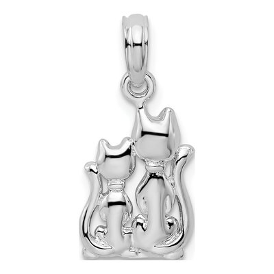 Sterling Silver Cats Pendant