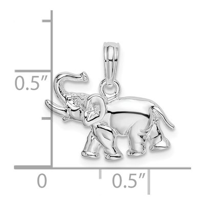 Sterling Silver Elephant Pendant – view 4