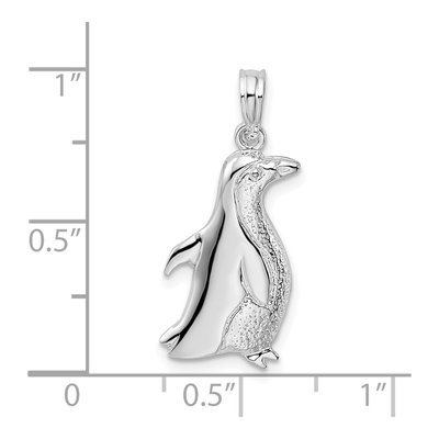 Sterling Silver Penguin Pendant – view 4