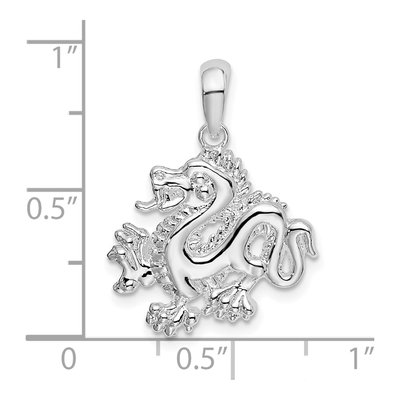 Sterling Silver Small Dragon Pendant – view 4