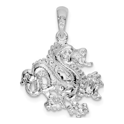 Sterling Silver Small Dragon Pendant – view 5