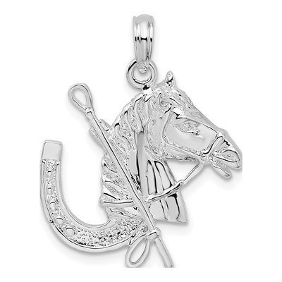 Sterling Silver Horse Head Pendant
