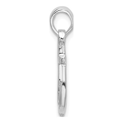 Sterling Silver 3D Anchor Pendant – view 3