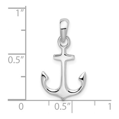 Sterling Silver 3D Anchor Pendant – view 4