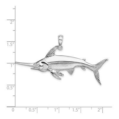 Sterling Silver Swordfish Pendant – view 4