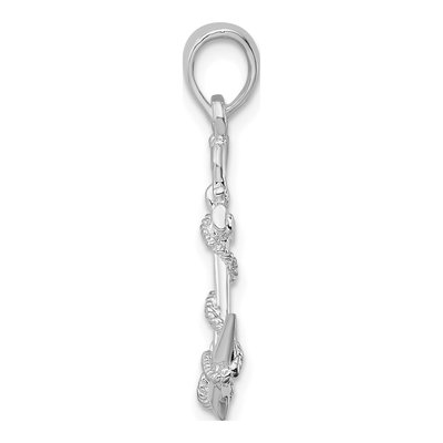 Sterling Silver 3D Anchor Pendant – view 3