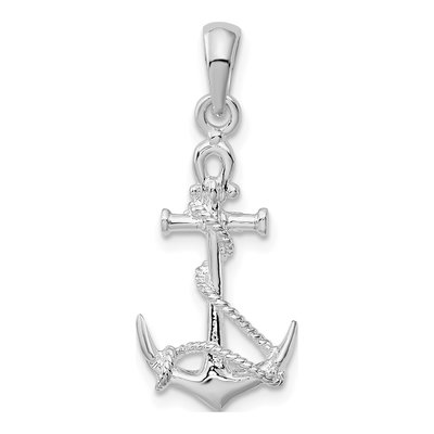 Sterling Silver 3D Anchor Pendant