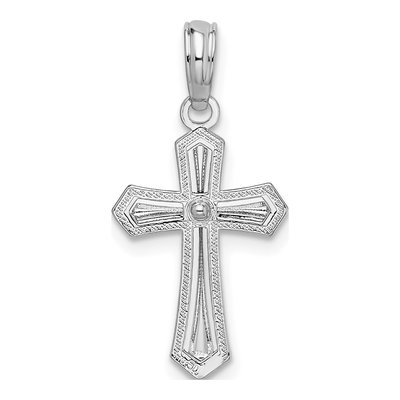 Sterling Silver Beaded Passion Cross Pendant – view 5