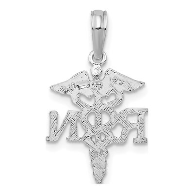 Sterling Silver RN Caduceus Pendant – view 5