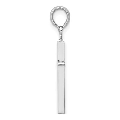 Sterling Silver Thin Latin Cross Pendant – view 3