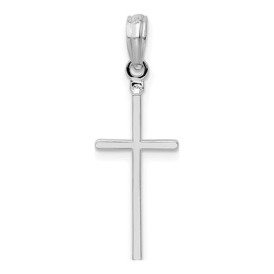 Sterling Silver Thin Latin Cross Pendant – view 5