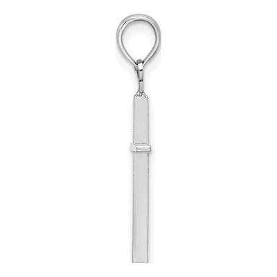 Sterling Silver Thin Latin Cross Pendant – view 3