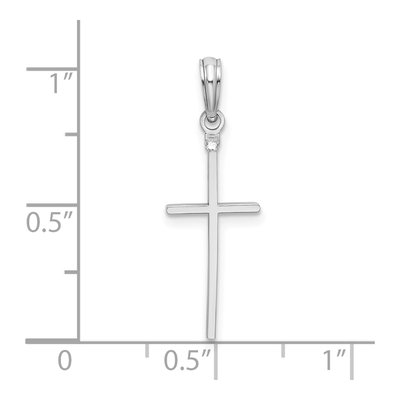 Sterling Silver Thin Latin Cross Pendant – view 4