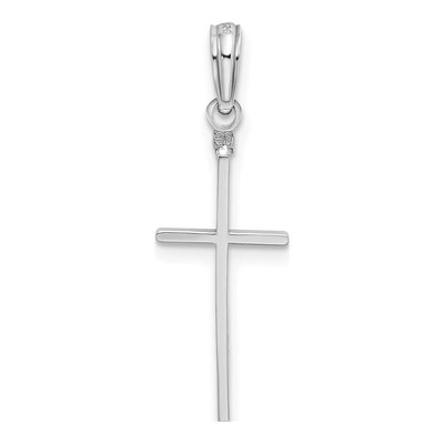Sterling Silver Thin Latin Cross Pendant – view 5