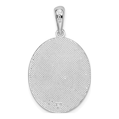 Sterling Silver Flamingo Palm Tree Oval Pendant – view 5