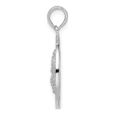 Sterling Silver Circle Starfish Pendant – view 3