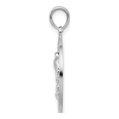 Sterling Silver Flamingo Circle Pendant – view 3