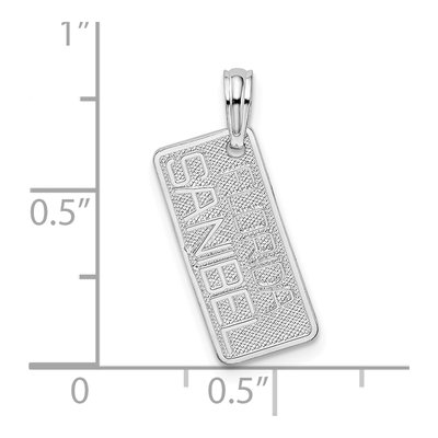 Sterling Silver Florida Sanibel License Plate Pendant – view 4