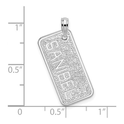 Sterling Silver Florida Sanibel License Plate Pendant – view 4