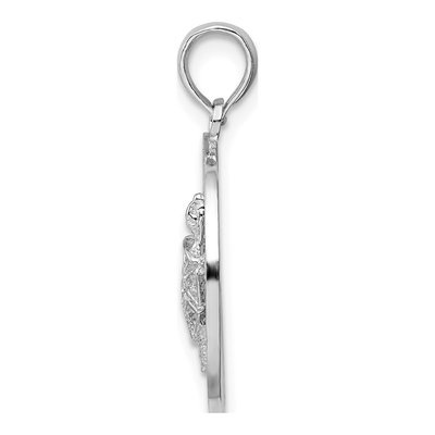 Sterling Silver Turks Caicos Turtle Pendant – view 3