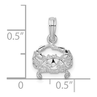 Sterling Silver Blue Crab Pendant – view 4