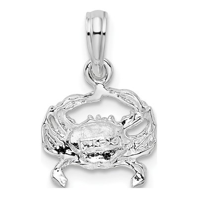 Sterling Silver Blue Crab Pendant – view 5