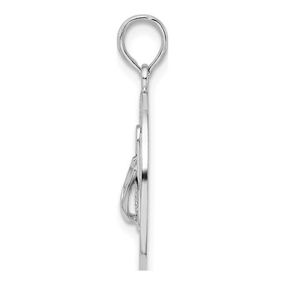 Sterling Silver Ocean City MD Flip-Flop Pendant – view 3