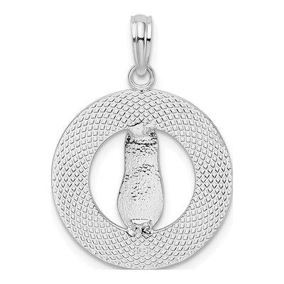 Sterling Silver Ocean City MD Flip-Flop Pendant – view 5