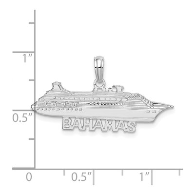 Sterling Silver Cruise Ship Pendant – view 4