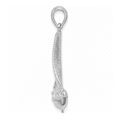 Sterling Silver 3D Sailboat Pendant – view 3