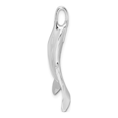 Sterling Silver 3D Whale Tail Pendant – view 3