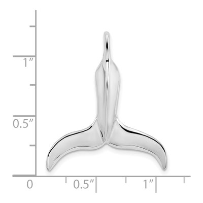 Sterling Silver 3D Whale Tail Pendant – view 4