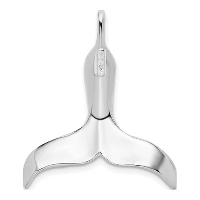 Sterling Silver 3D Whale Tail Pendant – view 5